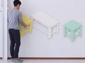 mobilier pliant transforme oeuvre d’art