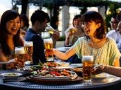 brasseries plein "Beer Garden", tradition estivale Japon