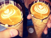 Buvez votre café dans cornets glace