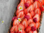 Tarte fraises (pâte sablée crème pâtissière bas)