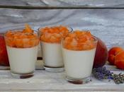 Pannacotta l’amande, compotée pêches abricots lavande