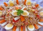 Salade thon, maïs, tomate, surimi, oeuf