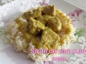 Sauté porc curry coco