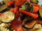 Tagliatelles avec légumes lardons cookeo