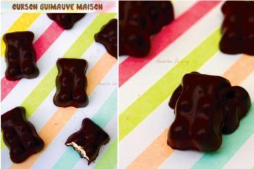 Oursons en guimauve et chocolat bio "maison"