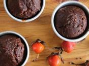 Muffins chocolat fourrés confiture cynorhodons