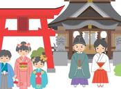Shichi-Go-San jour fête Japon pour enfants trois, cinq sept