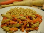Panais carottes miel moutarde