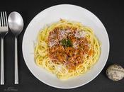 Spaghetti bolognese végétarienne protéine vegan potiron avec partenaire Elixanatur