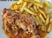 Cuisses poulet four sauce bière