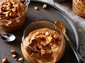 dessert sans compromis: Mousse chocolat lait caramel avec perles bretzel gluten