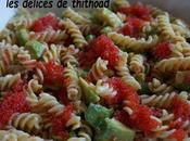 salade pâtes, avocat oeufs lompe