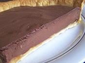 Tarte fondante chocolat noir confiture d'abricot