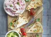 Piadina courgette, mozzarella buffala jambon herbes