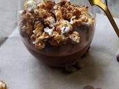 Crème chocolat facile rapide sans cuisson pop-corn caramélisés