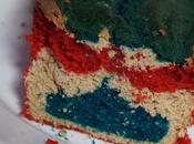 Cake vanille tricolore juillet