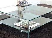 Table basse transparente table bois design