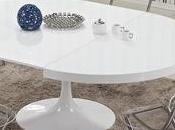 Table ronde extensible blanche table basse salon