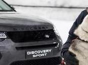 course entre Land Rover Discovery Sport chiens traineaux