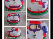 Tuto gâteau Olympique Lyonnais (gâteau vanille ganache chocolat) thermomix sans