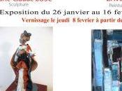 Galerie GAVART exposition Marie-Claude BOSC (sculpture) ZAVEN (peinture) Janvier Février 2018