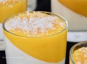 Verrines panna cotta lait coco mangue