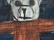 "Nounours avec face fantôme", "Ghostface Teddy", dessin cabas papier.