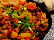 Casserole shiitake, pommes terre légumes