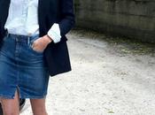 jupe jean bleu pour look urbain