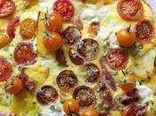 Frittata tomates cerises jambon ricotta