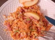 Poêlée d'Ebly légumes, pomme lardons