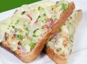 Recette pain grillé fromage légumes