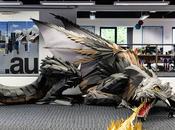 dragon géant Game Thrones entièrement réalisé papier