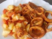 Encornets tomate, lait coco épices (Cookeo)