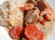 Blanquette cabillaud crevettes {Cookeo}