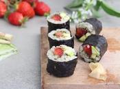 Makis printemps fraises, pesto, courgettes