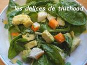salade pousses d'épinards avocat