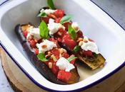 Aubergines froides tomates basilic ricotta