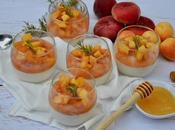 Pannacotta pêches, abricots romarin