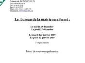 affiche fermeture pour congés annuels