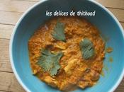 Colombo poulet, banane raisins