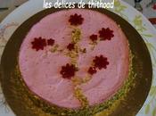 Entremet framboises pistaches