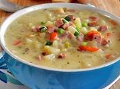 Soupe jambon pommes terre poireaux