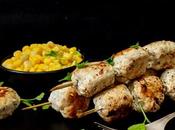 Brochettes poulet mariné.