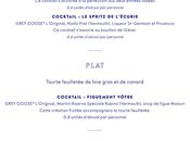 Amandine Chaignot Grey Goose menu food pairing réveille Saint-Valentin