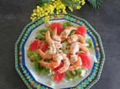 Salade kiwi pamplemousse crevettes