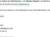 Galerie Thierry Bigaignon pendant temps soleil tourne Thomas Paquet partir Avril 2021