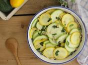 Salade courgettes crues, citron basilic