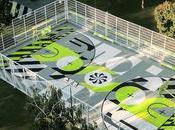 Nike construit terrain basket avec sneakers recyclées