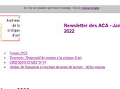 Archives Critique d’Art -Janvier 2022.